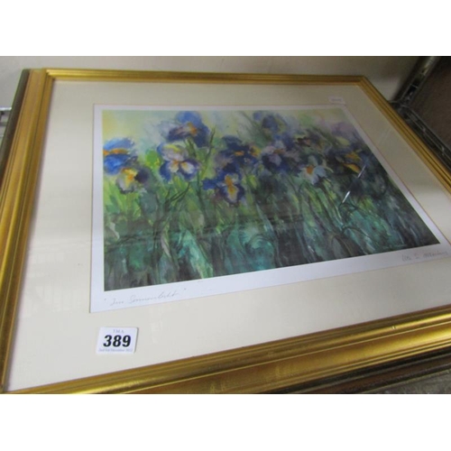 389 - QTY OF FRAMED PRINTS - SOME SIGNED