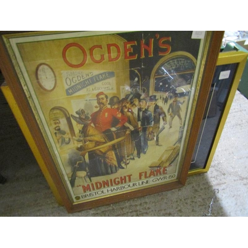 401 - QTY OF FRAMED PICTURES AND PRINTS - ADVERTISING ETC