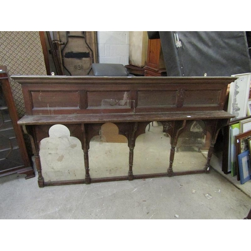 935A - EARLY 20c OVER MANTEL MIRROR WITH SHELF