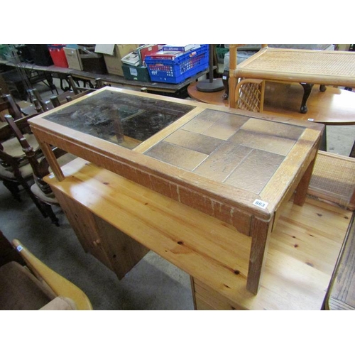 863 - TILE TOP COFFEE TABLE