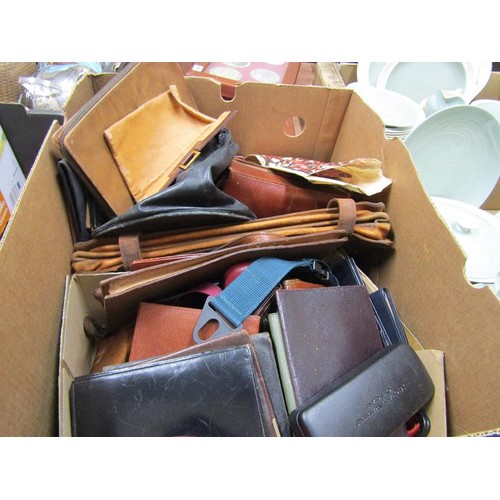 416 - BOX OF WALLETS ETC