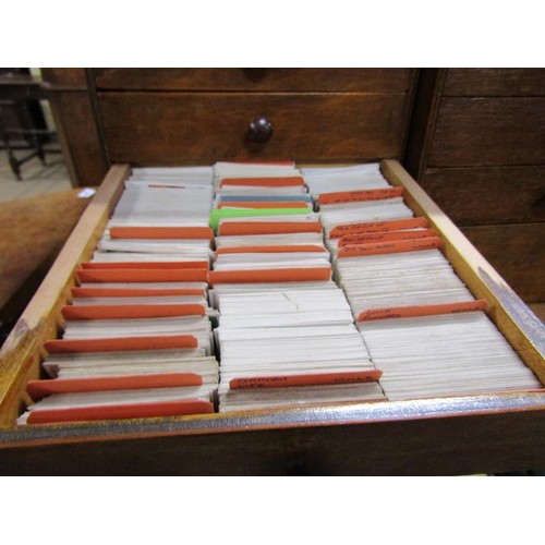 1829 - Two fourdrawer cabinets of cigarette cards and associated catalogues