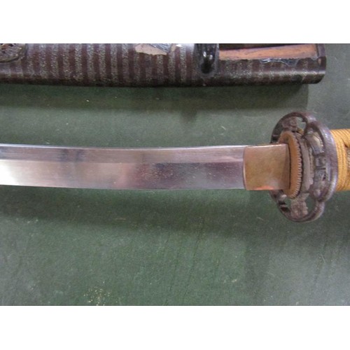 1360 - Japanese sword in sheath, 75cms l