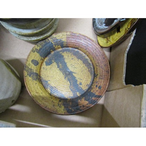 431 - BOX OF STUDIO POTTERY