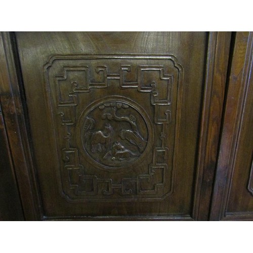 800A - CHINESE CARVED CABINET 90 X 165 cm