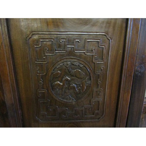 800A - CHINESE CARVED CABINET 90 X 165 cm