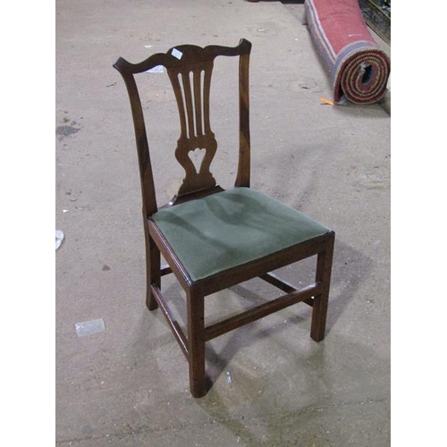 515 - SIX GEORGIAN MAHOGANY DINING CHAIRS