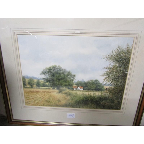 21 - ROY BULL - FRAMED WATERCOLOURS, RURAL SCENES