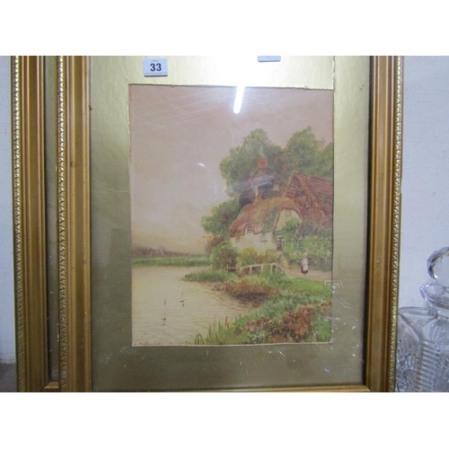 33 - GILT FRAMED COLOURED PRINTS - RIVERSCAPES