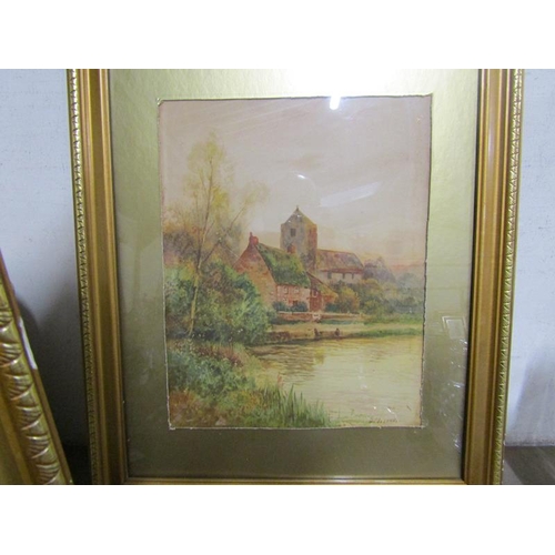 33 - GILT FRAMED COLOURED PRINTS - RIVERSCAPES