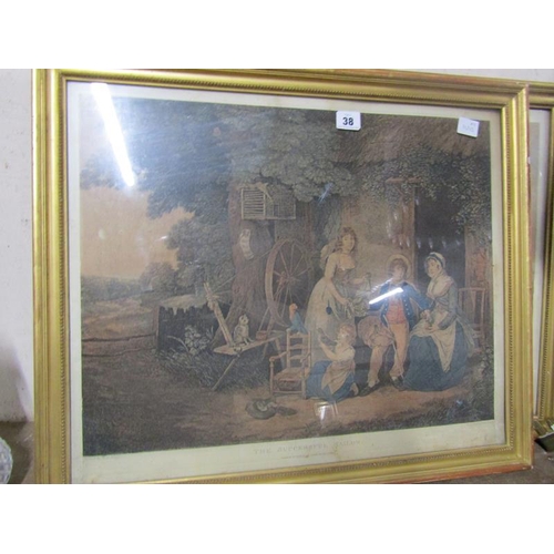 38 - FRAMED COLOURED LITHOGRAPHS  ENGRAVED BY JOHN JONES