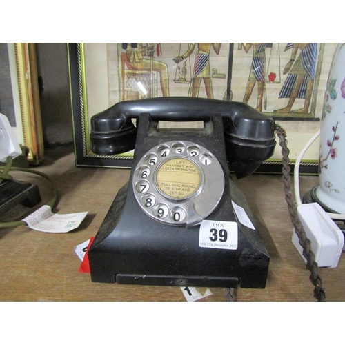 39 - VINTAGE BAKELITE TELEPHONE