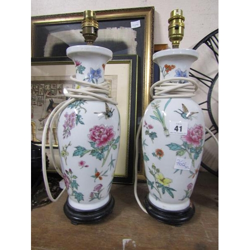 41 - ORIENTAL BALUSTER LAMPS