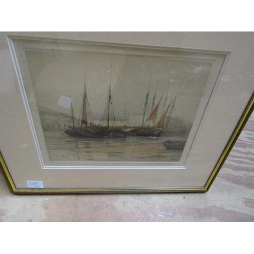 84 - FRAMED ETCHINGS - COASTAL AND MARITIME SCENES