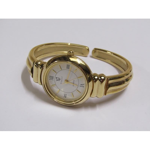 1545 - VIALLI GILT METAL LADIES QUARTZ WATCH WITH INTERCHANGEABLE BEZELS