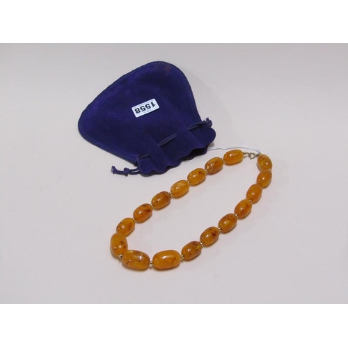 1558 - AMBER NECKLACE 50cms L