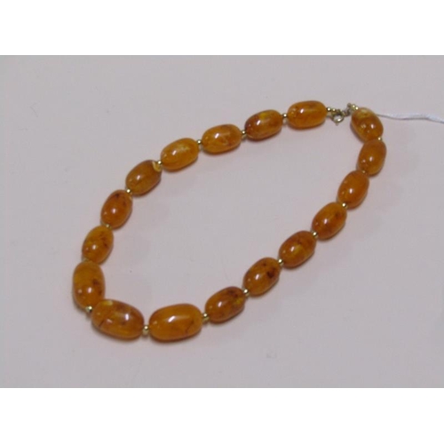 1558 - AMBER NECKLACE 50cms L