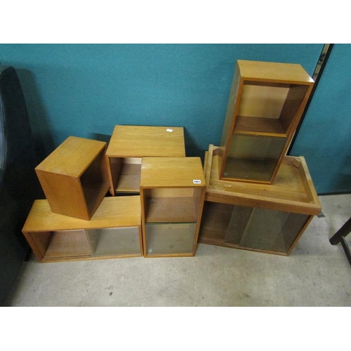 1021 - OAK BOOKCASES