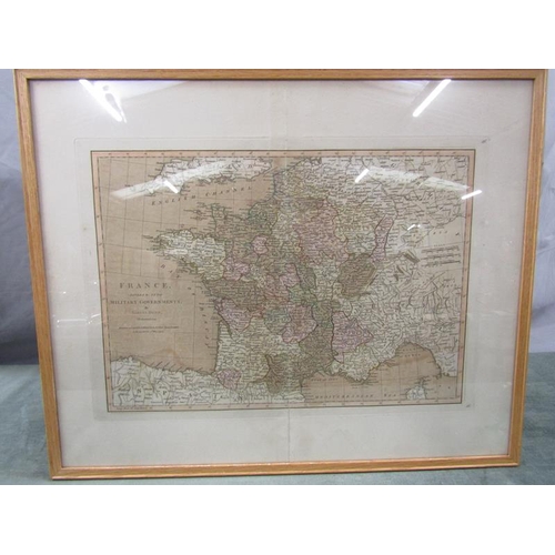 1243 - TWO ANTIQUE MAPS - ONE OF FRANCE, THE OTHER ENGLAND AND WALES, BY SAMUEL DUNN, c.1790/1800.  BOTH F/... 