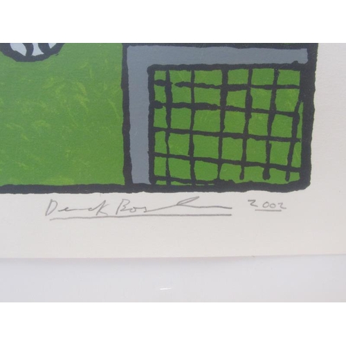 1262 - DERICK BOSHIER 2002 - LIMITED EDITION PRINT 74/75, GOAL COLOURED PRINT.  50 x 65 cms