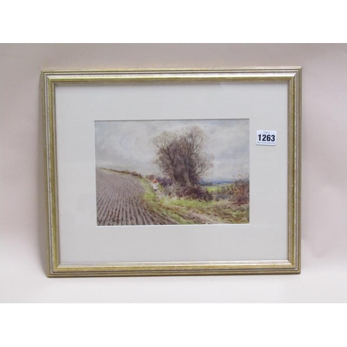 1263 - A MOLYNEUX STANNARD, BEEN SHOPPING.  SIGNED WATERCOLOUR, F/G 16 x 23.5cms