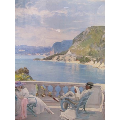 1288 - I LAVERY - SOUTH OF FRANCE, LITHOGRAPH, F/G, 70CM X 53CM