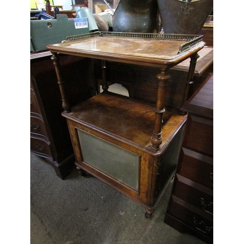 525 - VICTORIAN WALNUT MUSIC CABINET