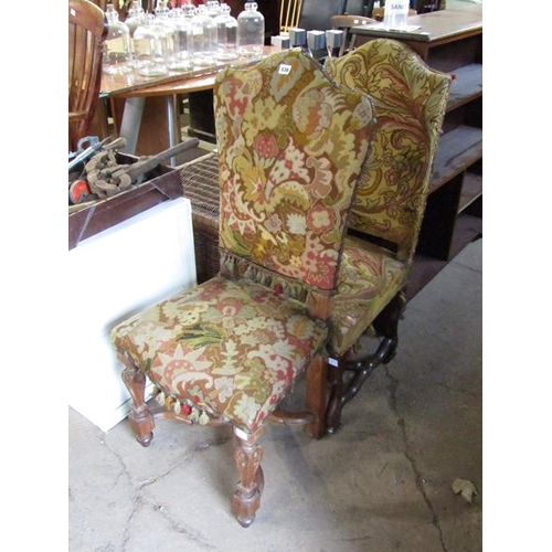 536 - TWO 18c STYLE UPHOLSTERED CHAIRS