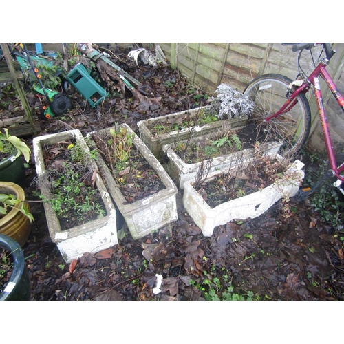 912 - FIVE GARDEN TROUGHS