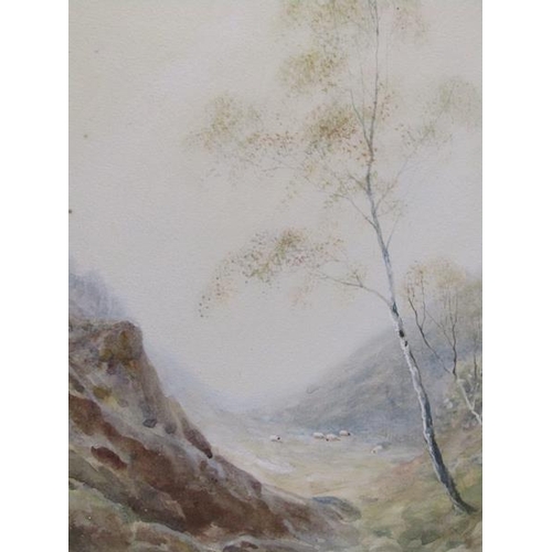 1226 - J W GOZZARD - PAIR, MORNING MISTS & EVEN TIDE, SIGNED WATERCOLOURS, F/G, EACH 26CM X 16CM