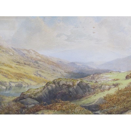 1231 - M B HENLEY - SCOTTISH LANDSCAPE, SIGNED WATERCOLOUR, F/G, 25CM X 44CM