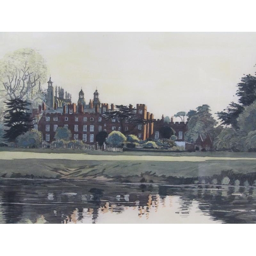 1248 - DON DOYLE-  LIMITED EDITION COLOURED PRINT, F/G, 34CM X 46CM; COLOURED MAP OF ETON COLLEGE