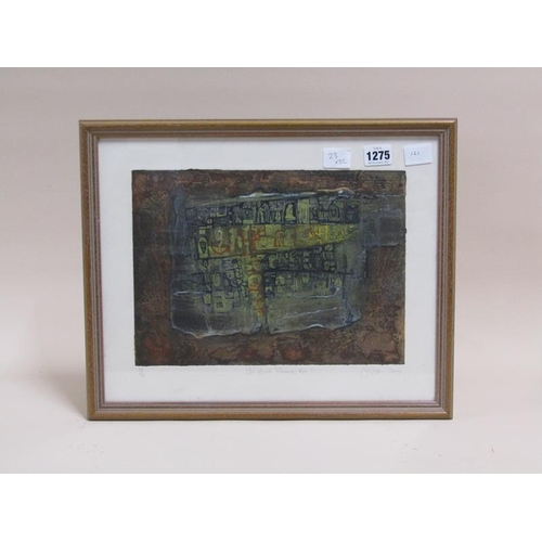 1275 - P WRAY 2001 - UNREAD BOOK NO.1, 15/30, FRAMED CONTEMPORARY PRINT, 23CM X 32CM