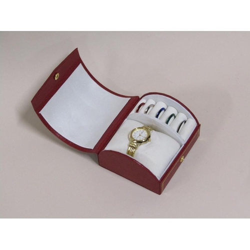 1476 - VIALLI LADIES GILT METAL WATCH WITH INTERCHANGEABLE BEZELS IN ORIGINAL BOX