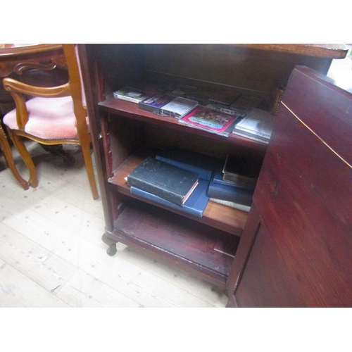 1777 - LATE VICTORIAN MAHOGANY MUSIC CABINET WITH MIRRORED DOOR