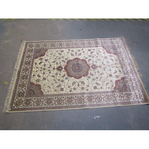 1780 - GOLD GROUND KASHMIR FLORAL RUG 170CM X 120CM