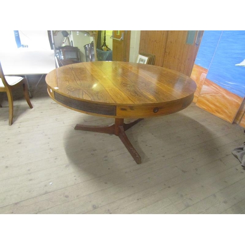 1782 - FIGURED MAHOGANY CIRCULAR PEDESTAL DINING TABLE, 143CM W, 72CM H