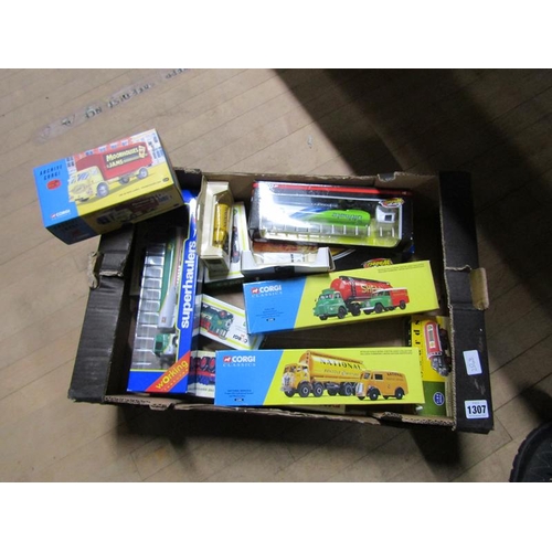 1307 - COLLECTION OF BOXED CORGI TOYS INC. COMMERCIAL LORRIES , TANKERS AND OTHER VEHICLES