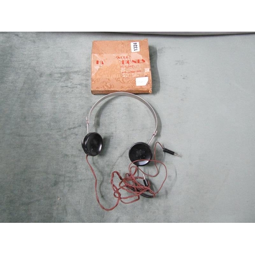 1324 - PAIR OF CRYSTAL SET EARPHONES