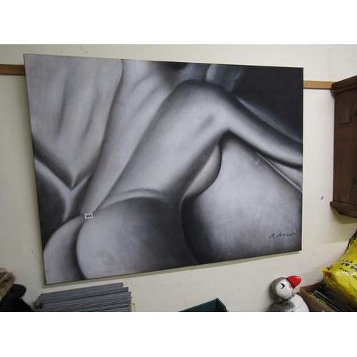 343 - LARGE CANVAS OF A NUDE