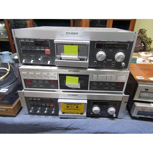 1303 - THREE STUDER TAPE RECORDER UNITS