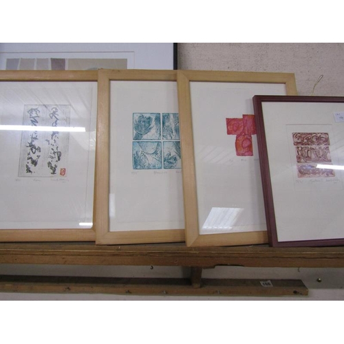 119 - FRAMED LIMITED PENCIL SIGNED ETCHINGS - ABSTRACT MANFRED WELLING