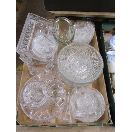 185 - CRYSTAL MOULDED GLASSWARE DRESSING TABLE SET