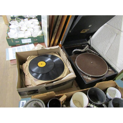 305 - GRAMAPHONE AND RECORDS