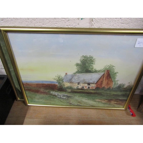 307 - THREE F/G WATERCOLOURS L BOLT RURAL SCENES