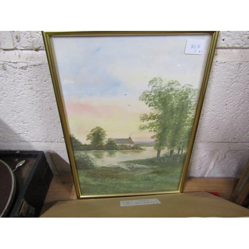 307 - THREE F/G WATERCOLOURS L BOLT RURAL SCENES