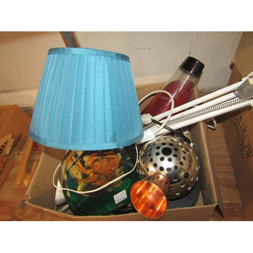 77 - BOX OF LAMPS AND LIGHTING