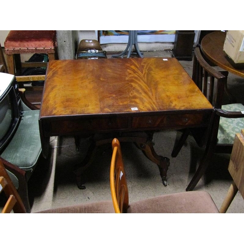 681 - 19c MAHOGANY SOFA TABLE