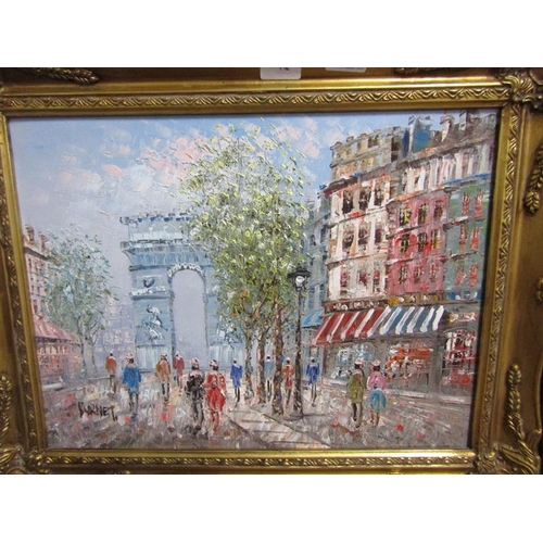 29 - TWO FRAMED OIL ON CANVAS - PARISIAN SCENES