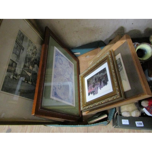 107 - QTY OF PHOTOGRAPHIC PRINTS, OILS ETC